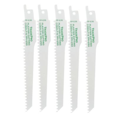 TRADEPRO® Reciprocating Saw Blade 6" 6 TPI Bi-Metal for Plaster TP-636