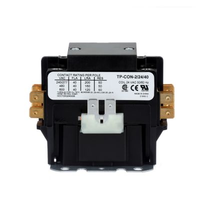 TRADEPRO® Contactor 40 Amp 24 VAC Coil 2-Pole Single Phase TP-CON-2/24/40