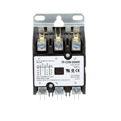 TRADEPRO® Contactor 30 Amp 24 VAC Coil 3-Pole Single Phase TP-CON-3/24/30