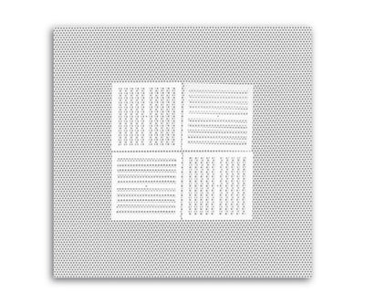 TRUaire 1010MAR, 24x24 Perforated T-Bar Lay-In Return Air Grille, White Steel Wall & Ceiling Vent Cover