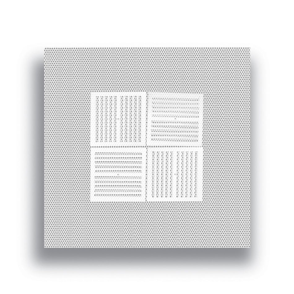 TRUaire 1010MAS, 24x24 Perforated T-Bar Lay-In Return Air Diffuser, White Steel Ceiling Air Vent