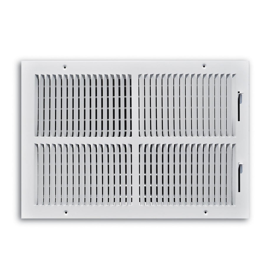 TRUaire 102M30X06, 36x6 2-Way Air Register, White Steel Sidewall & Ceiling Air Vent, 102M Series