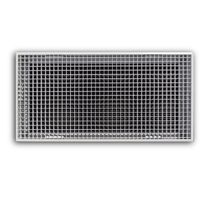 TRUaire 1130DBR4, 24x48 T-Bar Lay-In Return Air Grille, White Steel Wall & Ceiling Vent Cover, 1130DBR Series