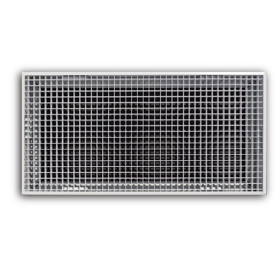 TRUaire 1130DBR4, 24x48 T-Bar Lay-In Return Air Grille, White Steel Wall & Ceiling Vent Cover, 1130DBR Series