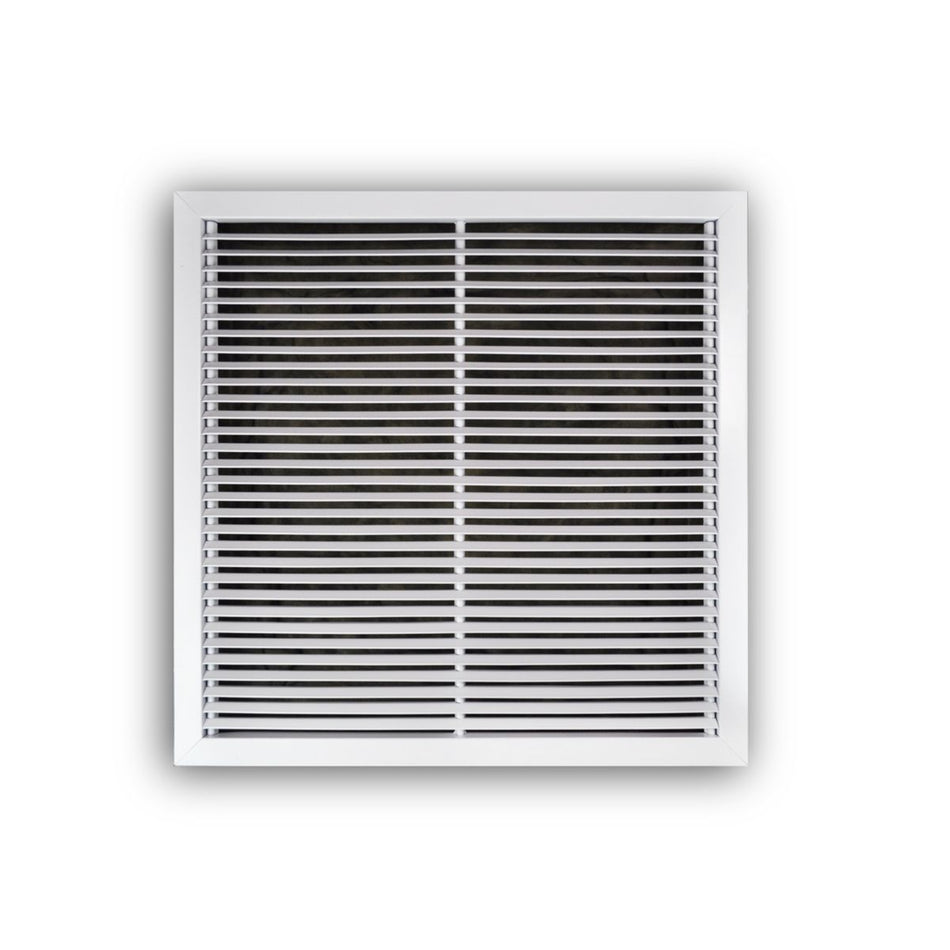 TRUaire 1210RGMLD, 24x24 T-Bar Lay-In Return Air Grille, White Steel Wall & Ceiling Vent Cover, 1210RG Series