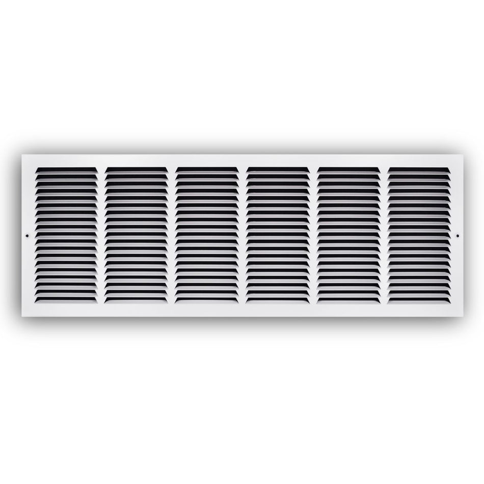 TRUaire 122RW14X08W, 14x8 Baseboard Return Grille, White Steel Baseboard Air Vent, 122RW Series