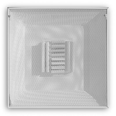TRUaire 1400CB14, 24x24 Perforated T-Bar Lay-In Ceiling Diffuser, White Steel Ceiling Air Vent, 1400CB/14 Series