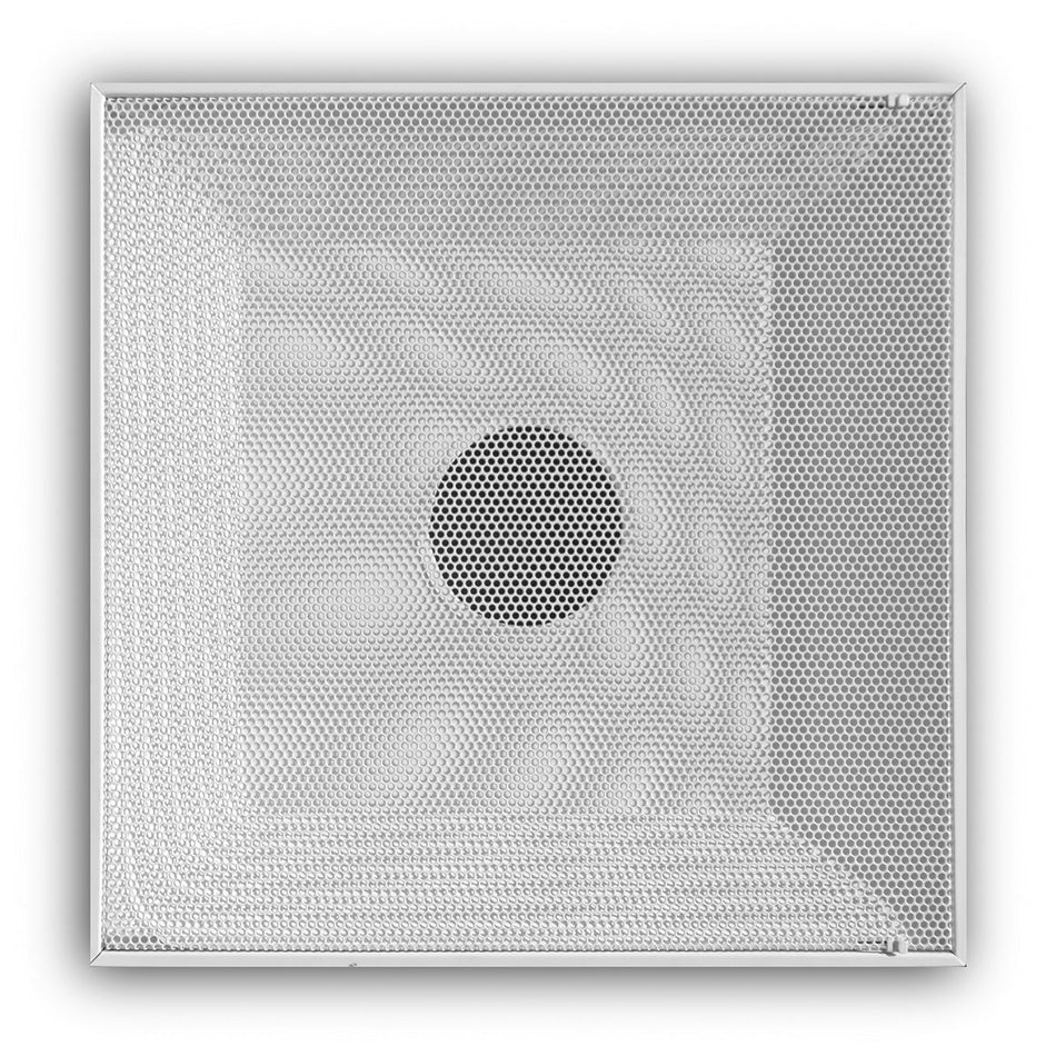 TRUaire 1444RG06, 24x24 Perforated T-Bar Lay-In Return Air Grille, White Steel Wall & Ceiling Vent Cover, 1444RG/06 Series