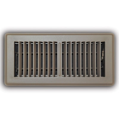 TRUaire 150MB04X10, 4x10 Floor Return Air Grille, Brown Steel Floor Vent Cover, 150MB Series