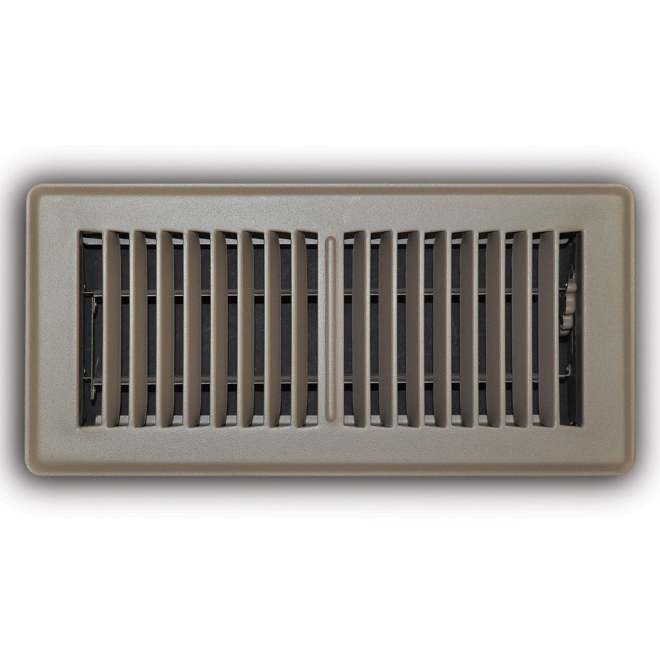 TRUaire 150MB04X10, 4x10 Floor Return Air Grille, Brown Steel Floor Vent Cover, 150MB Series