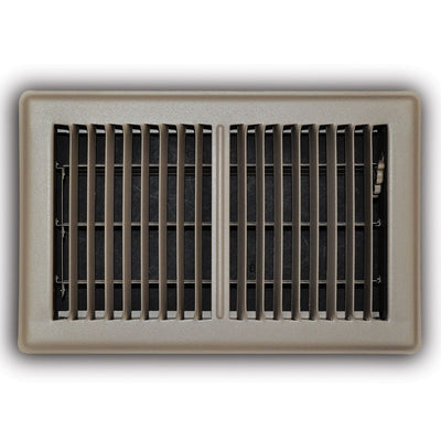 TRUaire 150MB06X10, 6x10 Floor Return Air Grille, Brown Steel Floor Vent Cover, 150MB Series