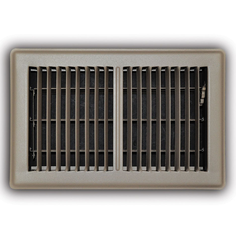 TRUaire 150MB06X10, 6x10 Floor Return Air Grille, Brown Steel Floor Vent Cover, 150MB Series