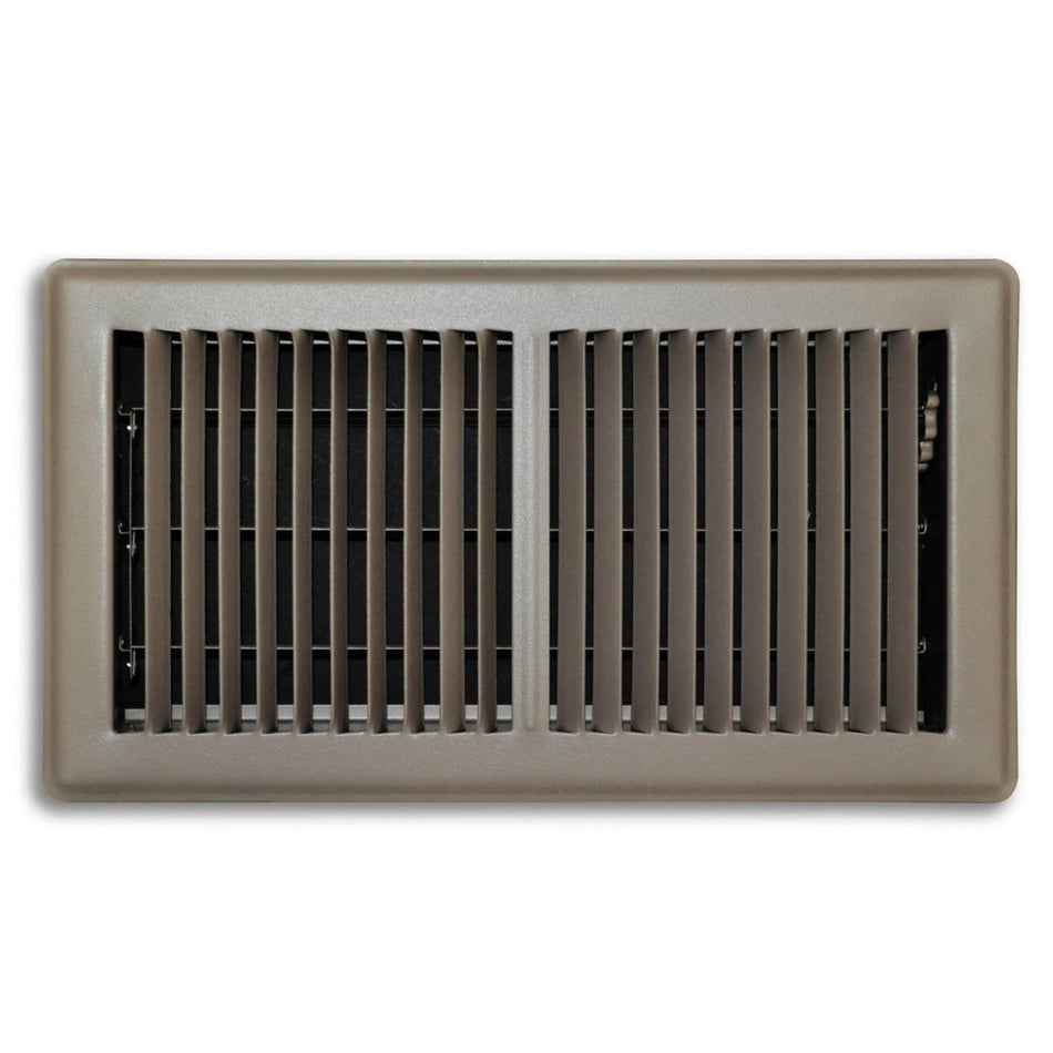TRUaire 150MB06X12, 6x12 Floor Return Air Grille, Brown Steel Floor Vent Cover, 150MB Series
