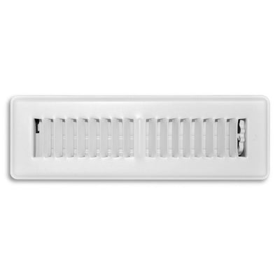 TRUaire 150MW02X10, 2x10 Floor Return Air Grille, White Steel Floor Vent Cover, 150MW Series