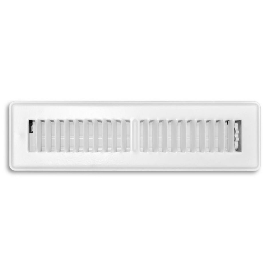 TRUaire 150MW02X12, 2x12 Floor Return Air Grille, White Steel Floor Vent Cover, 150MW Series