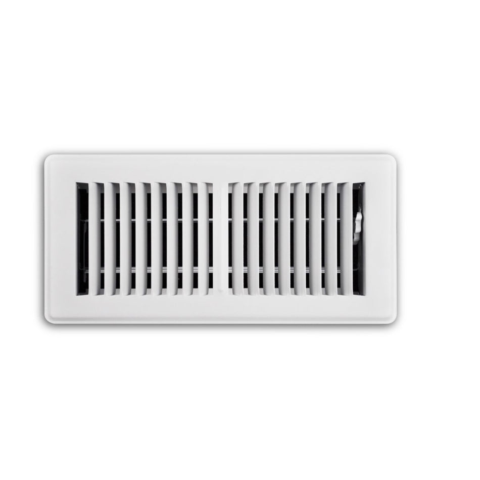 TRUaire 150MW04X10, 4x10 Floor Return Air Grille, White Steel Floor Vent Cover, 150MW Series
