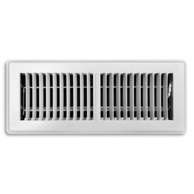TRUaire 150MW04X12, 4x12 Floor Return Air Grille, White Steel Floor Vent Cover, 150MW Series