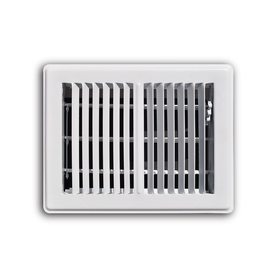 TRUaire 150MW06X08, 6x8 Ceiling Diffuser, White Steel Ceiling Air Vent, 150MW Series