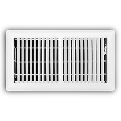 TRUaire 150MW06X12, 6x12 Floor Return Air Grille, White Steel Floor Vent Cover, 150MW Series