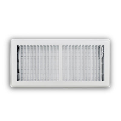 TRUaire 150MW06X14, 6x14 Floor Return Air Grille, White Steel Floor Vent Cover, 150MW Series