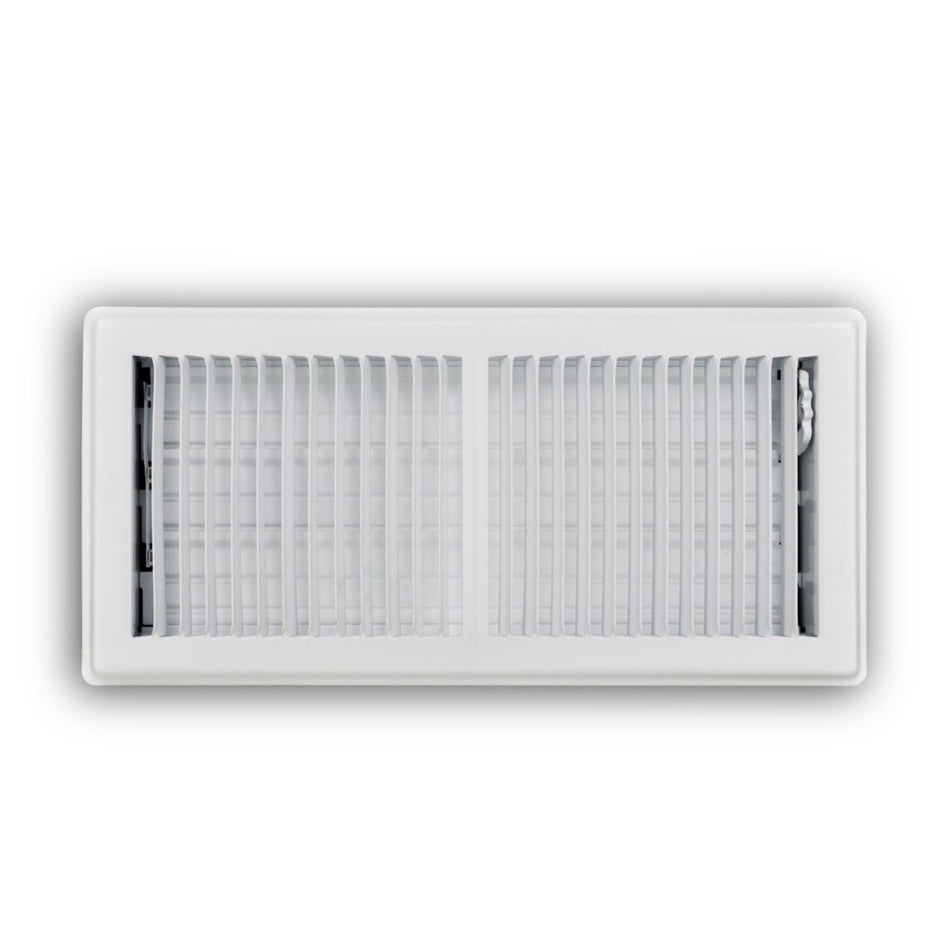 TRUaire 150MW06X14, 6x14 Floor Return Air Grille, White Steel Floor Vent Cover, 150MW Series