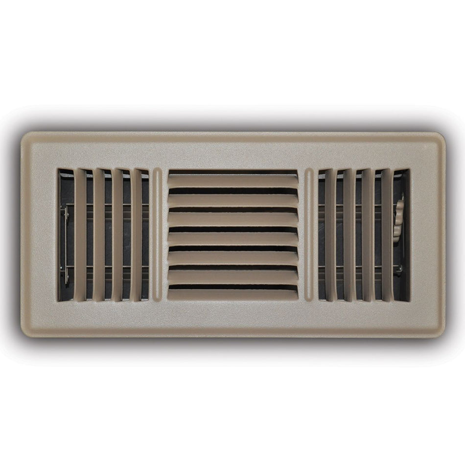 TRUaire 153MB04X10, 4x10 Floor Diffuser, Brown Steel Floor Air Vent, 153MB Series