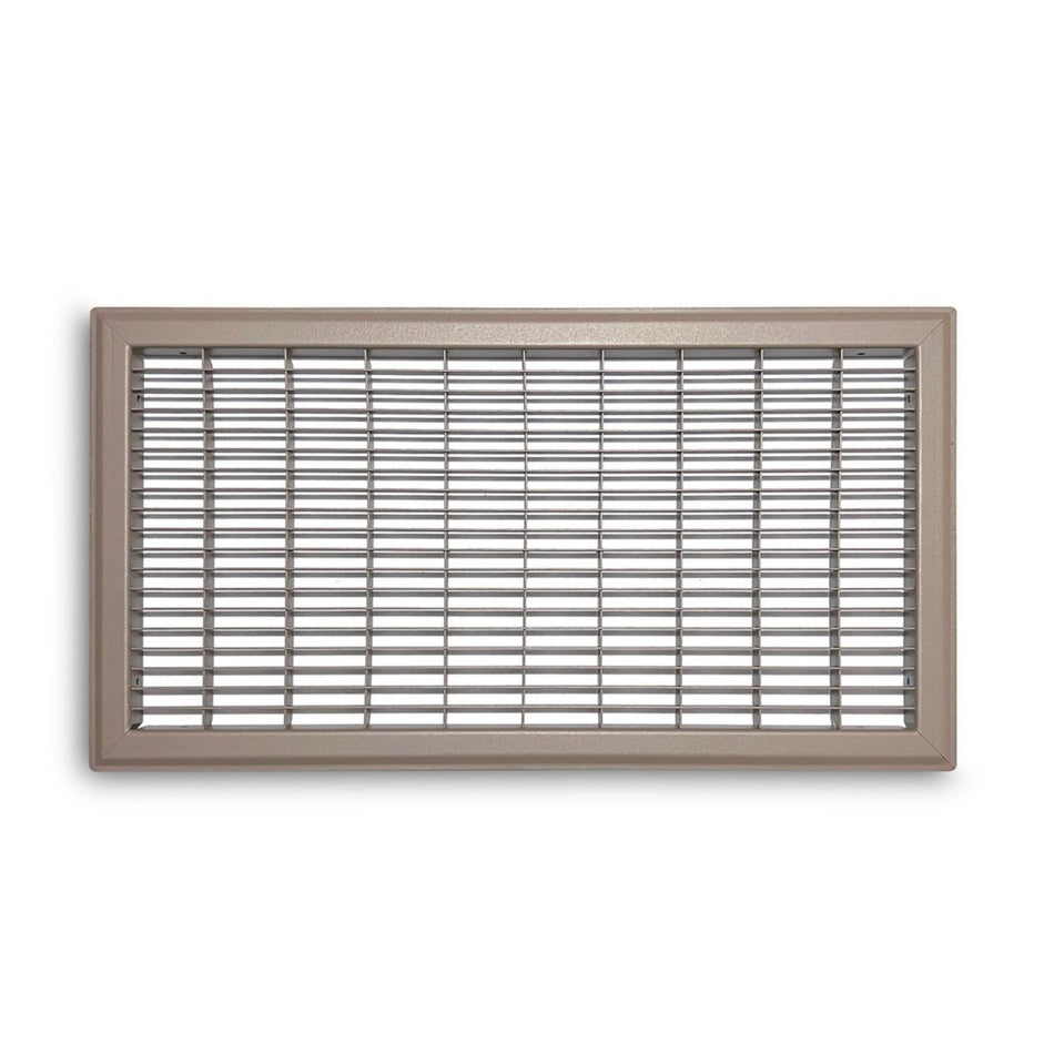 TRUaire 154R10X20, 10x20 Return Air Grille, Brown Aluminum: Steel Wall & Ceiling Vent Cover, 154R Series