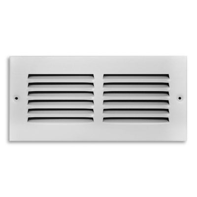 TRUaire 17010X04, 10x4 Return Air Grille, White Steel Wall & Ceiling Vent Cover, 170 Series