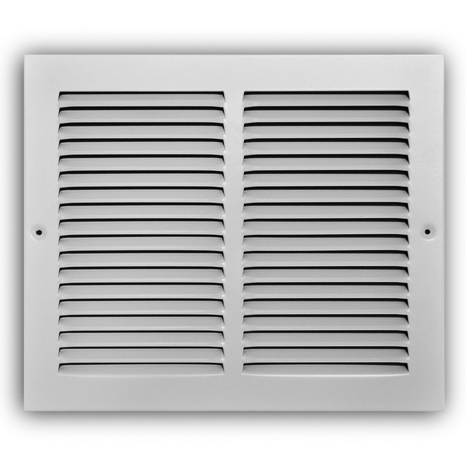 TRUaire 17012X10, 12x10 Return Air Grille, White Steel Wall & Ceiling Vent Cover, 170 Series