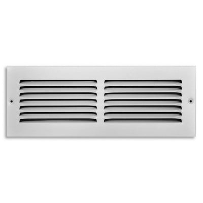 TRUaire 17014X04, 14x4 Return Air Grille, White Steel Wall & Ceiling Vent Cover, 170 Series