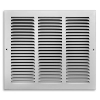 TRUaire 17014X12, 14x12 Return Air Grille, White Steel Wall & Ceiling Vent Cover, 170 Series