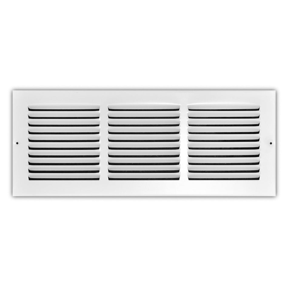TRUaire 17018X06, 18x6 Return Air Grille, White Steel Wall & Ceiling Vent Cover, 170 Series