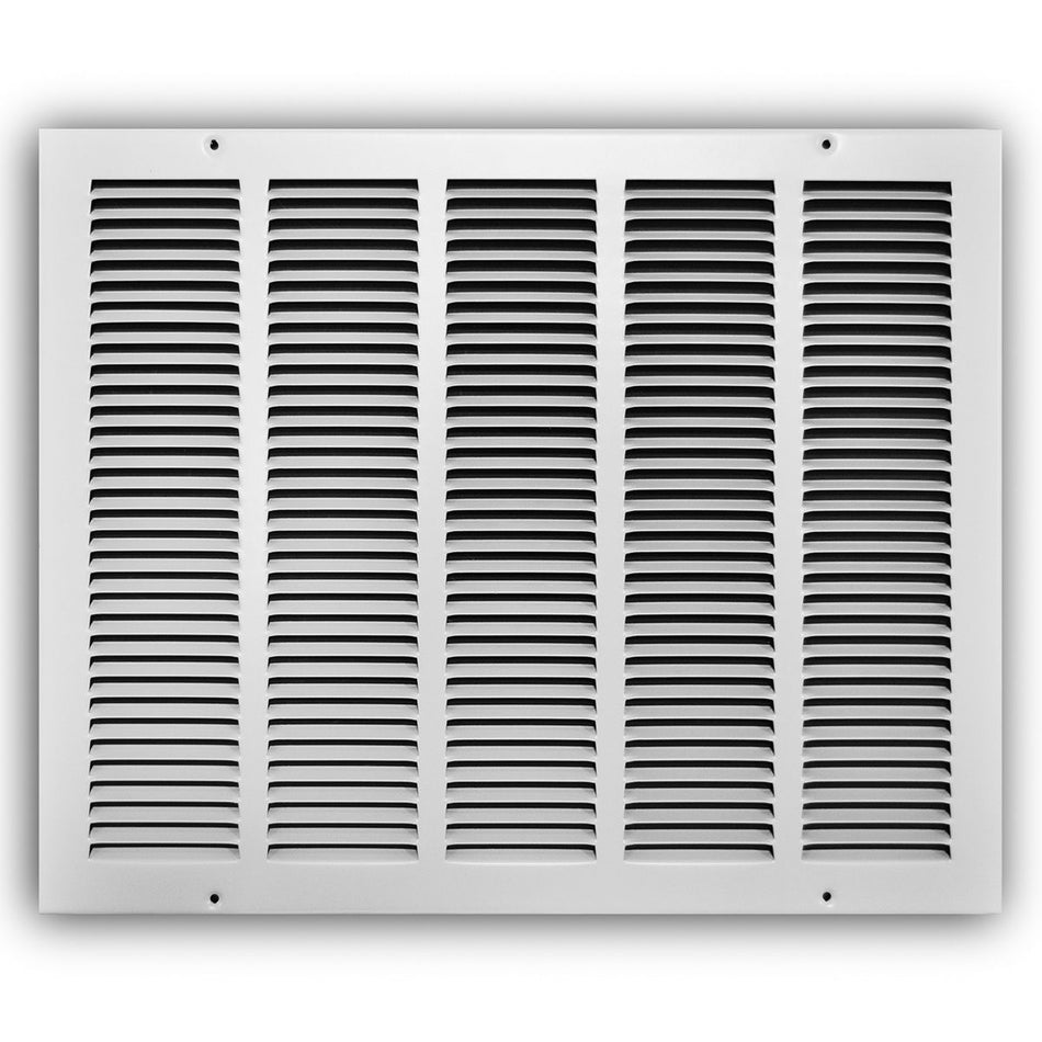 TRUaire 17020X16, 20x16 Return Air Grille, White Steel Wall & Ceiling Vent Cover, 170 Series