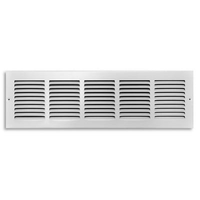 TRUaire 17024X06, 24x6 Return Air Grille, White Steel Wall & Ceiling Vent Cover, 170 Series