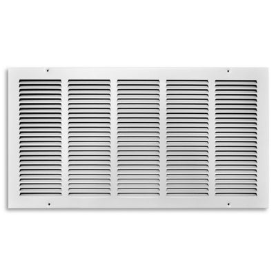 TRUaire 17024X12, 24x12 Return Air Grille, White Steel Wall & Ceiling Vent Cover, 170 Series