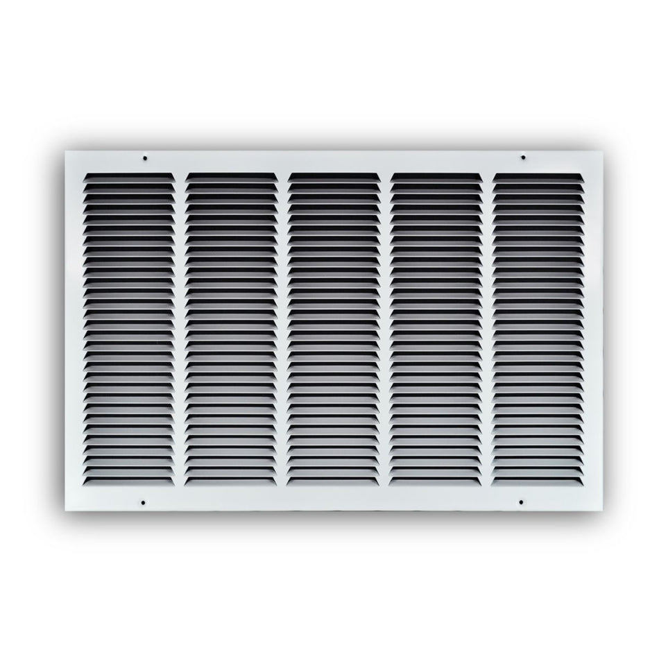 TRUaire 17025X16, 25x16 Return Air Grille, White Steel Wall & Ceiling Vent Cover, 170 Series