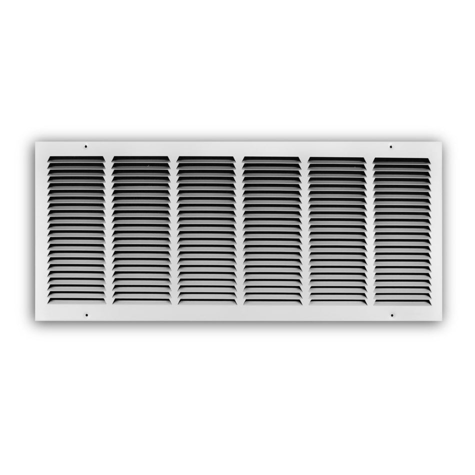TRUaire 17030X12, 30x12 Return Air Grille, White Steel Wall & Ceiling Vent Cover, 170 Series