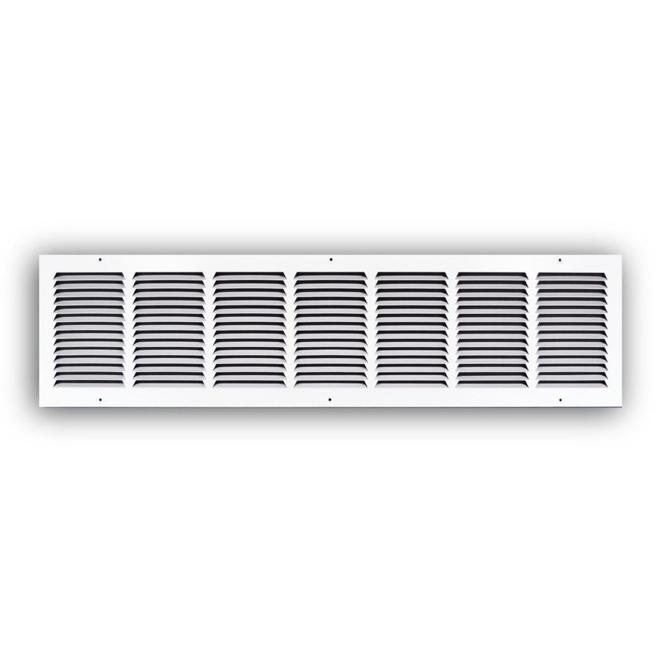 TRUaire 17036X08, 36x8 Return Air Grille, White Steel Wall & Ceiling Vent Cover, 170 Series