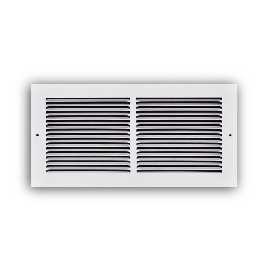 TRUaire 17314X06, 14x6 Return Air Grille, White Steel Wall & Ceiling Vent Cover, 173 Series