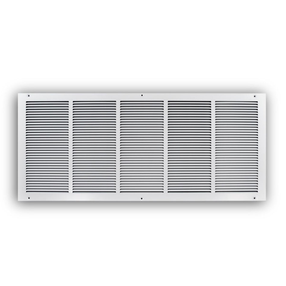 TRUaire 17330X10, 30x10 Return Air Grille, White Steel Wall & Ceiling Vent Cover, 173 Series