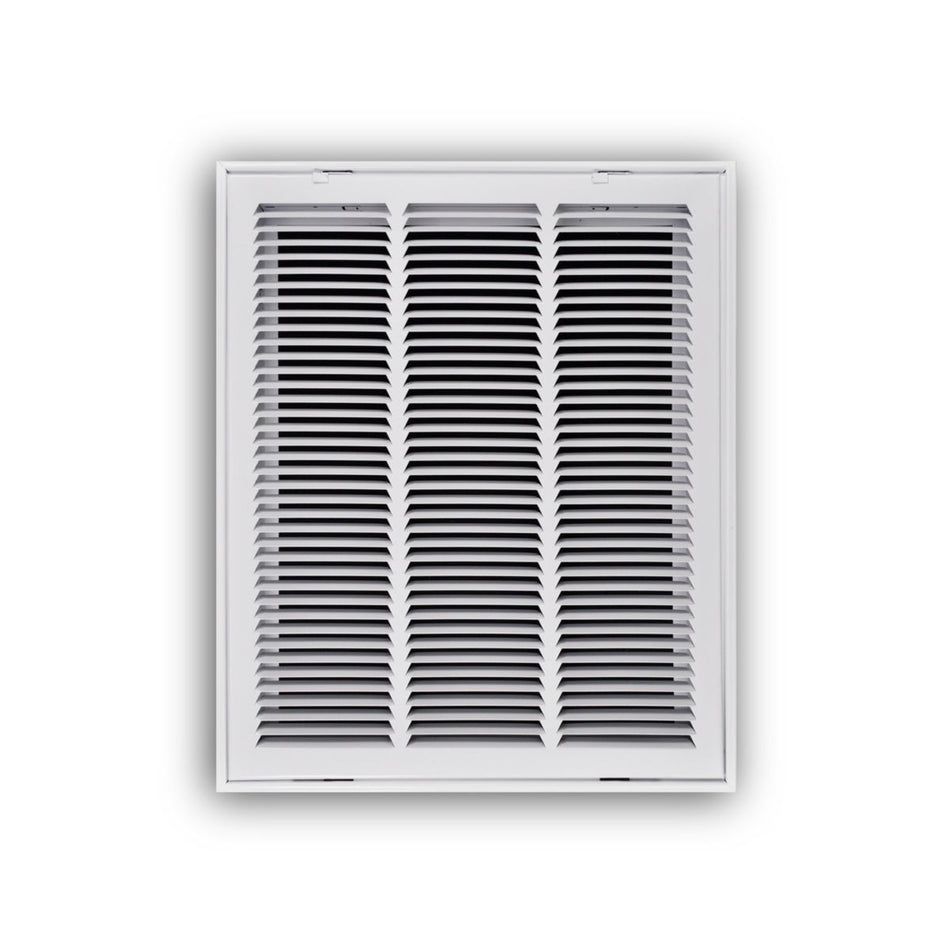TRUaire 19016X20, 16x20 Return Air Filter Grille, Hinged Face, White Steel Filter Back Vent Cover, Fits 16x20x1 Filter, 190 Series