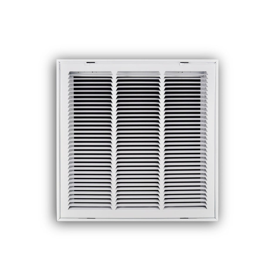 TRUaire 19018X18, 18x18 Return Air Filter Grille, Hinged Face, White Steel Filter Back Vent Cover, Fits 18x18x1 Filter, 190 Series