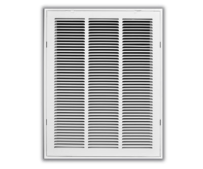 TRUaire 19018X24, 18x24 Return Air Filter Grille, Hinged Face, White Steel Filter Back Vent Cover, Fits 18x24x1 Filter, 190 Series