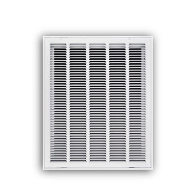 TRUaire 19020X25, 20x25 Return Air Filter Grille, Hinged Face, White Steel Filter Back Vent Cover, Fits 20x25x1 Filter, 190 Series