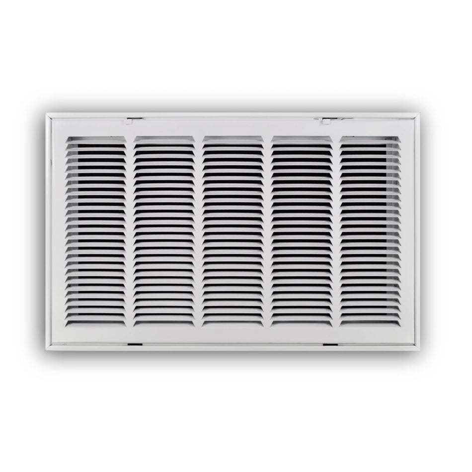 TRUaire 19024X14, 24x14 Return Air Filter Grille, Hinged Face, White Steel Filter Back Vent Cover, Fits 24x14x1 Filter, 190 Series