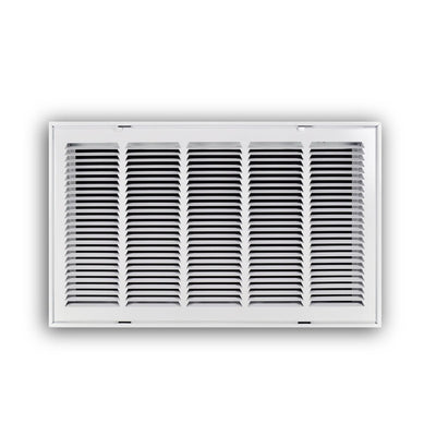 TRUaire 19025X14, 25x14 Return Air Filter Grille, Hinged Face, White Steel Filter Back Vent Cover, Fits 25x14x1 Filter, 190 Series