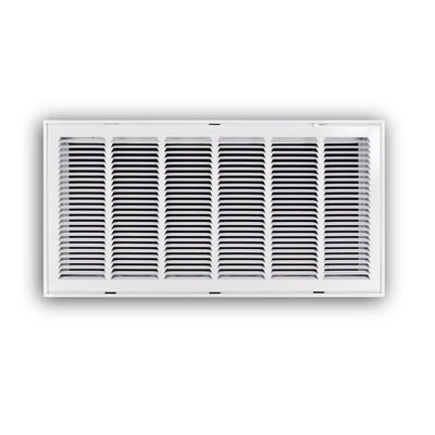 TRUaire 19030X14, 30x14 Return Air Filter Grille, Hinged Face, White Steel Filter Back Vent Cover, Fits 30x14x1 Filter, 190 Series