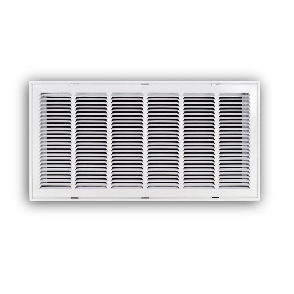 TRUaire 19030X14, 30x14 Return Air Filter Grille, Hinged Face, White Steel Filter Back Vent Cover, Fits 30x14x1 Filter, 190 Series