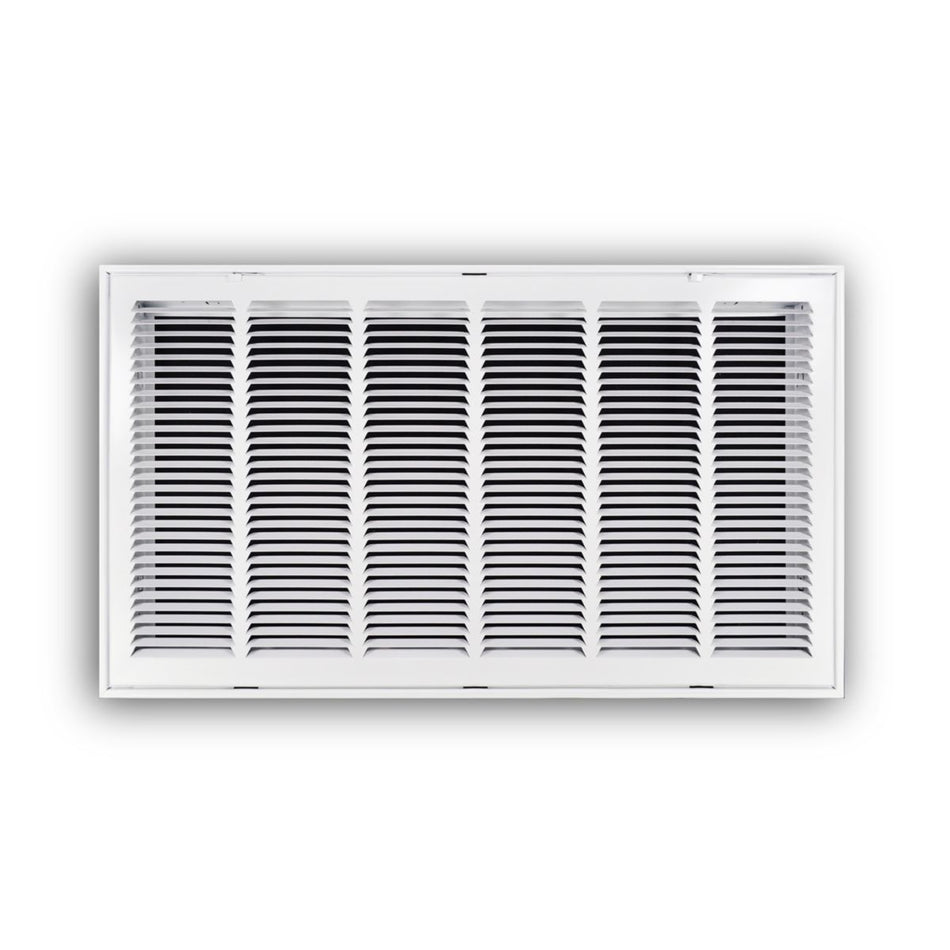 TRUaire 19030X16, 30x16 Return Air Filter Grille, Hinged Face, White Steel Filter Back Vent Cover, Fits 30x16x1 Filter, 190 Series