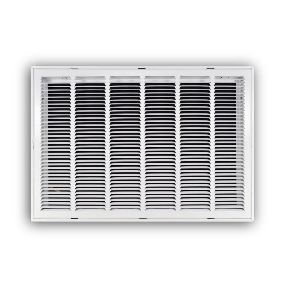 TRUaire 19030X20, 30x20 Return Air Filter Grille, Hinged Face, White Steel Filter Back Vent Cover, Fits 30x20x1 Filter, 190 Series